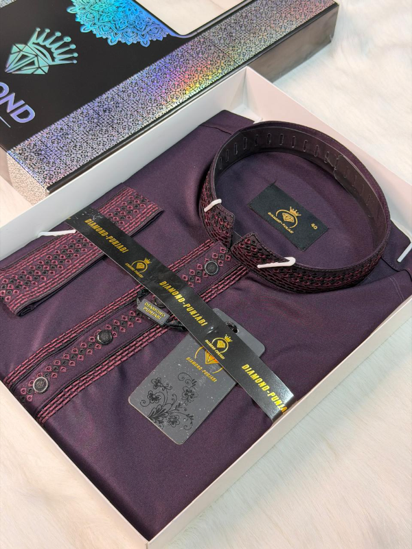 Deep Maroon Sahara Panjabi